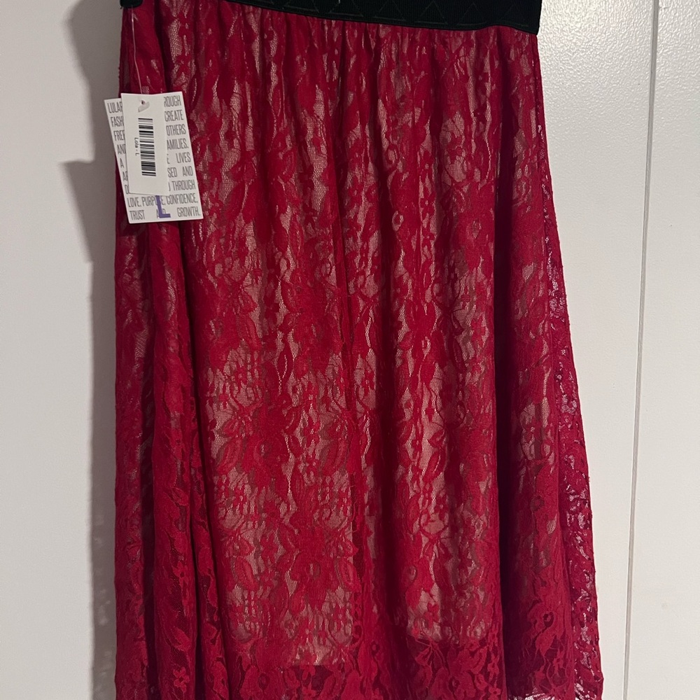 LuLaRoe Red Lola Skirt.